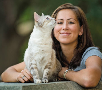 Photo: Valerie Shearer with cat