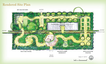 rendering: bee garden design
