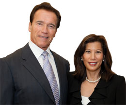 Gov. Arnold Schwarzenegger with Tani Cantil-Sakauye
