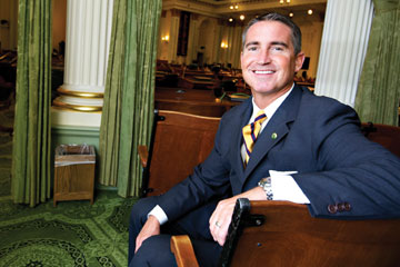 Photo: The lawmaker sitting in the California Assembly chamber