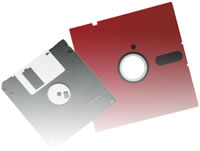 Photo of disappearing computer disks