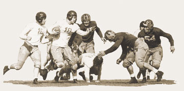 archival photo of football game