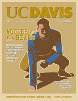 Illustration: Cover of  spring issue showing football player in game pose