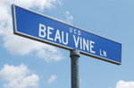 Beau Vine sign