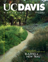 Cover photo: trail curves through landscaping of UC Davis Arboretum