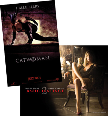Catwoman and Basic Instinct posters