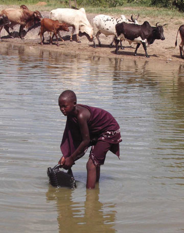Photo: Tanzanian child in water