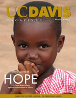 Photo: Cover of  winter issue showing young African girl
