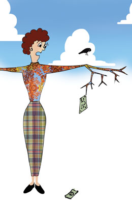 Illustration: Mom as a money tree