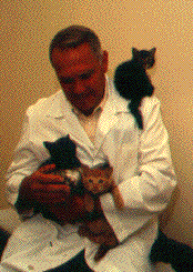 Pedersen with kittens